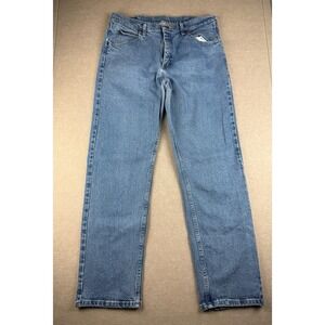 Wrangler Jeans Men’s 34 Blue Relaxed Fit Mid Rise Premium‎ Quality Straight Leg